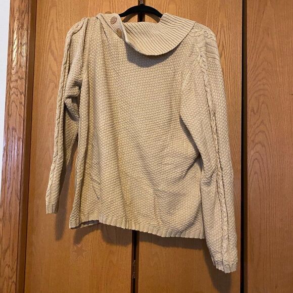Style & Co Metallic Turtleneck Sweater Tan - Picture 3 of 4
